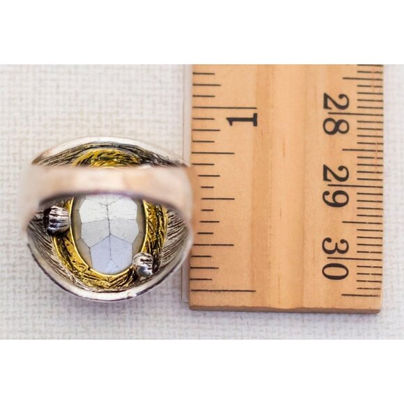 Vintage Hypnotic Crimson Sun Ring Size 10 - T1 - Picture 3 of 3